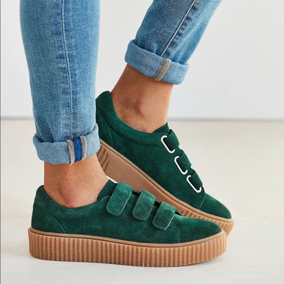Urban Outfitters Shoes - Urban outfitters Hollie Three Strap Creeper Green